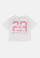 JORDAN T-shirt a manica corta bianca da bambina con maxi stampa grafica 45F900 001 JORDAN 