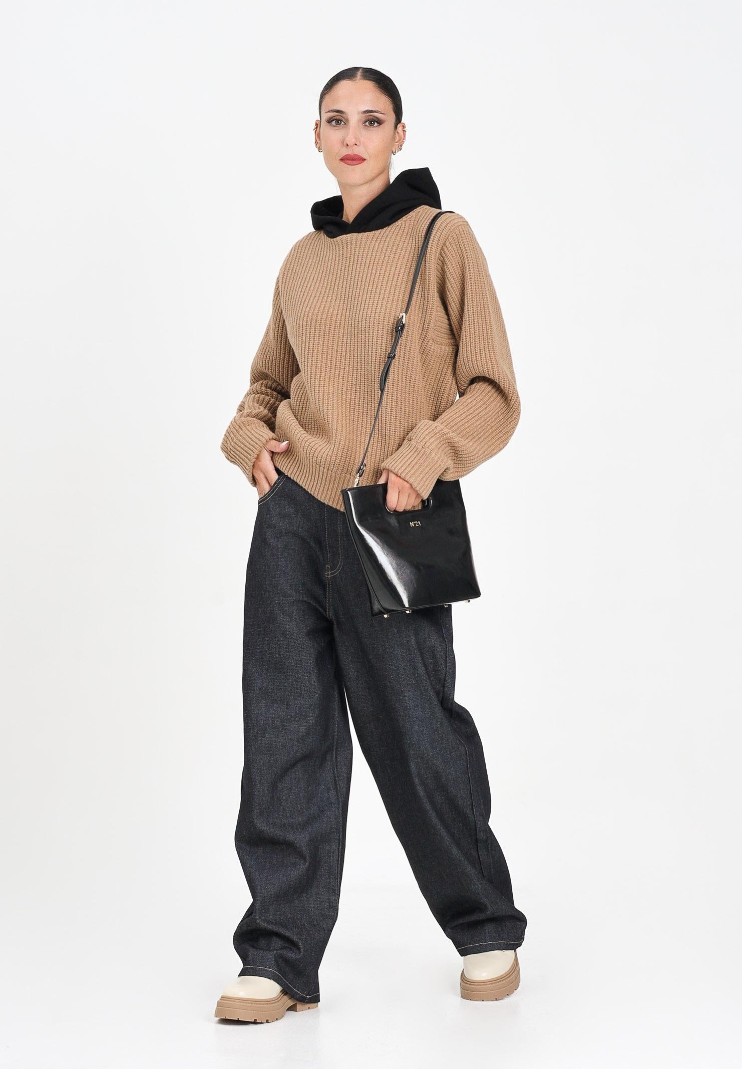 N21 Jeans in denim scuro per donna, ragazzi e bambini con impunture a contrasto N2108MN0438 0N01 N21 