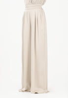 SHIT Pantalone elegante a palazzo color pietra da donna SH26048 PI SHIT 