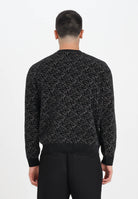 ARMANI EXCHANGE Maglioncino girocollo nero da uomo con logo all-over XM001330AF16916 FC196 ARMANI EXCHANGE 