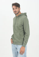TOMMY HILFIGER Felpa con cappuccio verde da uomo rifinita da logo MW0MW37235PLI  TOMMY HILFIGER 