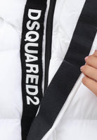 DSQUARED2 Piumino bianco per donna, ragazzi e bambini con logo DQ1090D00BN DQ100 DSQUARED2 