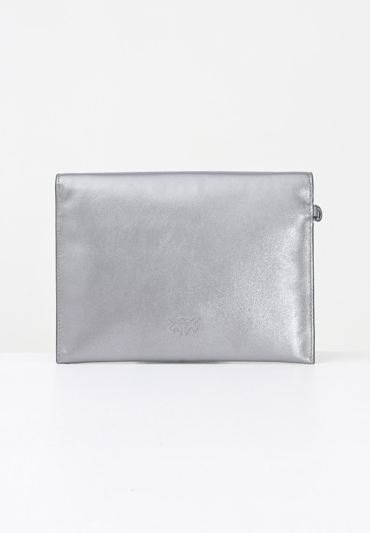 PINKO Pochette FLAT PURSE SHEEP argento da donna 104820A2O9 KZ7E PINKO 