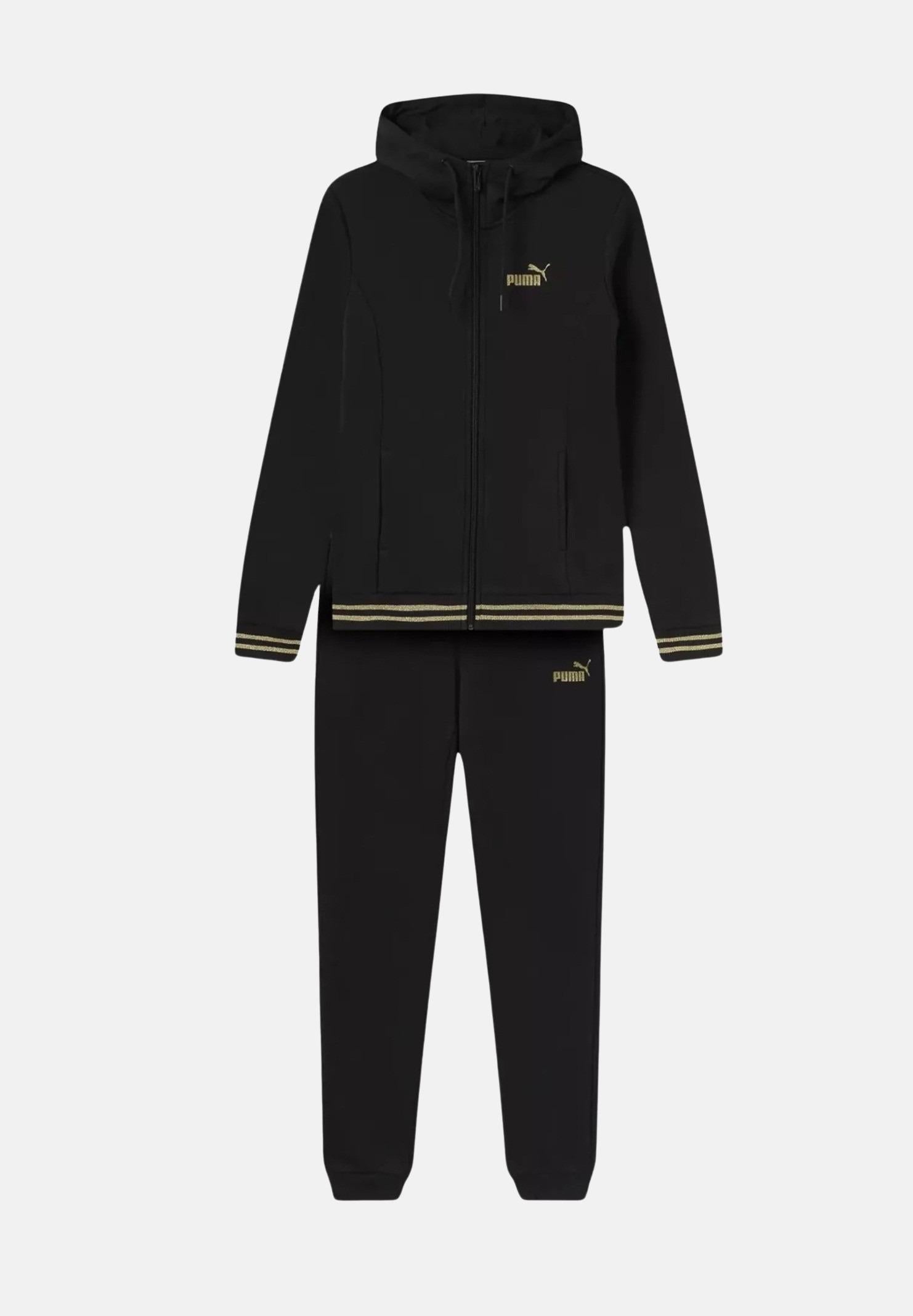 Tuta ESS+ GLITTER FZ nera da bambina 684770 01 PUMA 