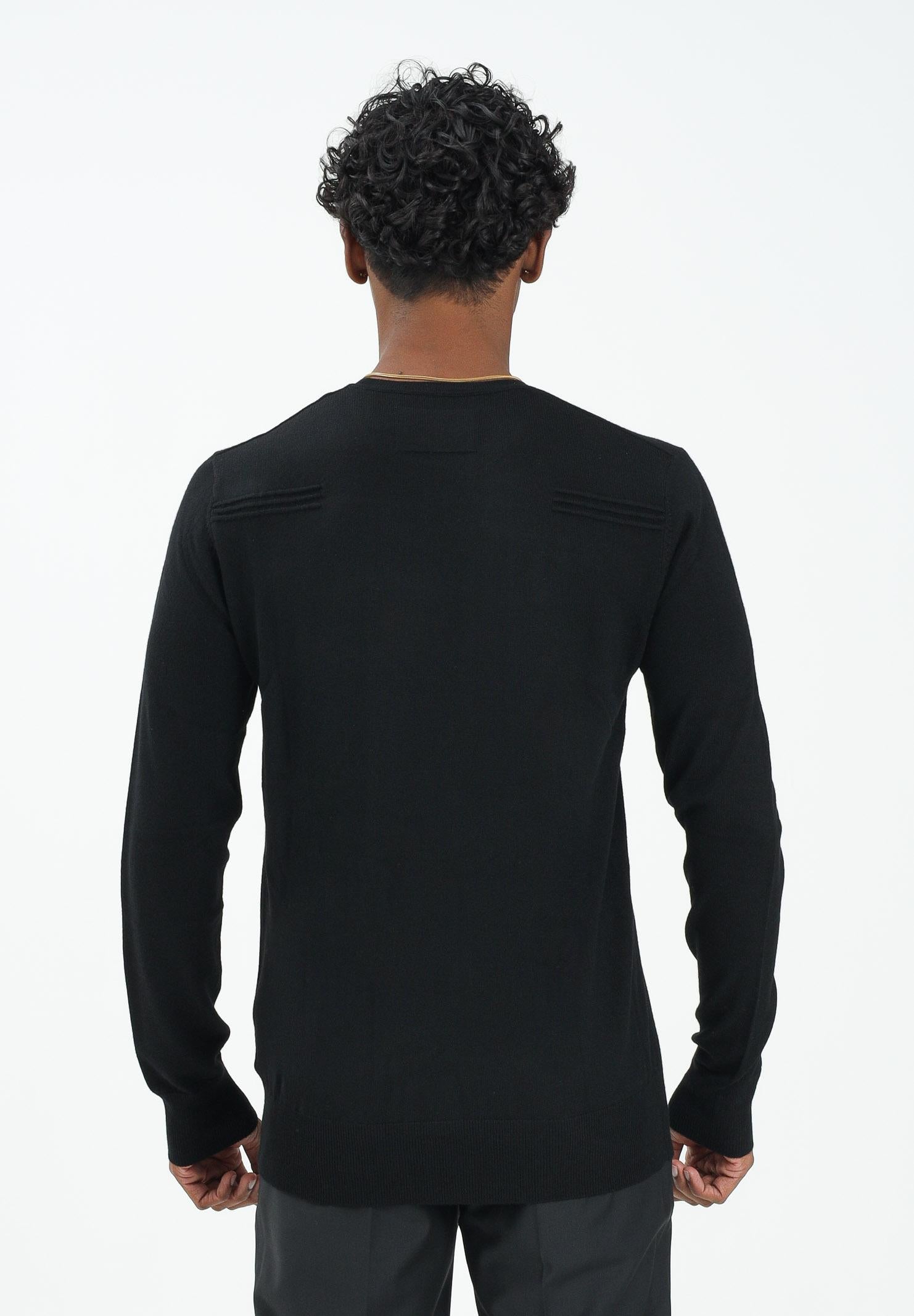 PATRIZIA PEPE Maglioncino a manica lunga nero da uomo 5K0166K124 K102 PATRIZIA PEPE 