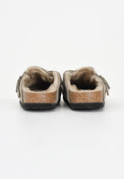 BIRKENSTOCK Ciabatte Boston con pelliccia beige per uomo e donna 1028299  BIRKENSTOCK 