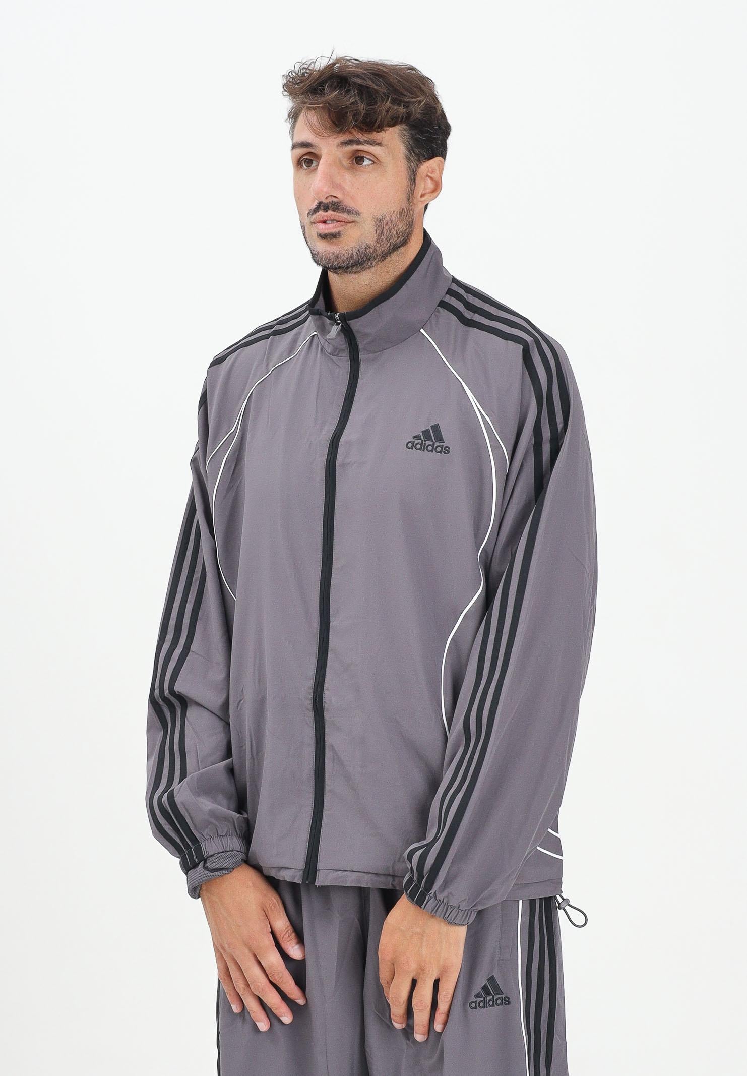 ADIDAS ORIGINALS Felpa con zip Teamgeist  Adicolor grigia da uomo JW5865  ADIDAS ORIGINALS 
