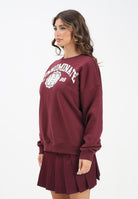HINNOMINATE Felpa girocollo bordeaux da donna stile college HMABW02070 RS02 HINNOMINATE 