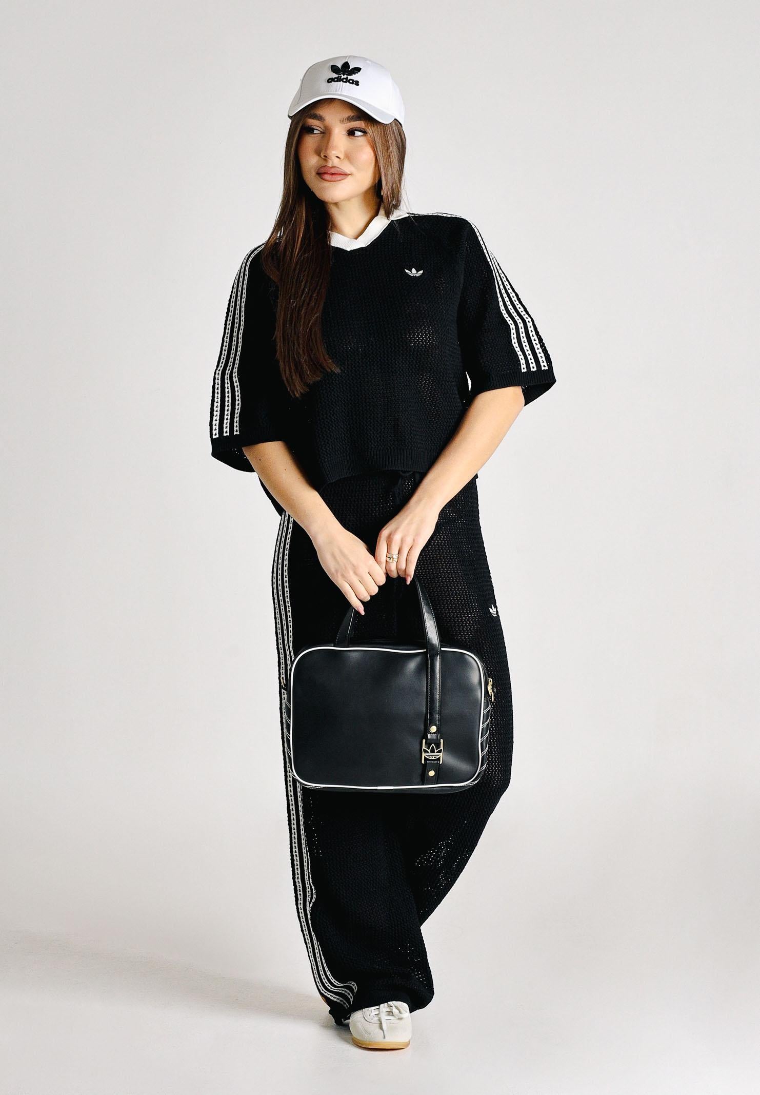 ADIDAS ORIGINALS Pantalone KNITTED CROCHET FIREBIRD nero da donna KC6494 . ADIDAS ORIGINALS 