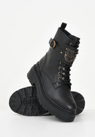 PINKO Anfibi neri da donna con cinturino logato davanti SD0147P001Z99  PINKO 