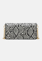 JUST CAVALLI Pochette pitonata bianca e nera da donna con logo 80RA5PD2ZSD84 L02 JUST CAVALLI 