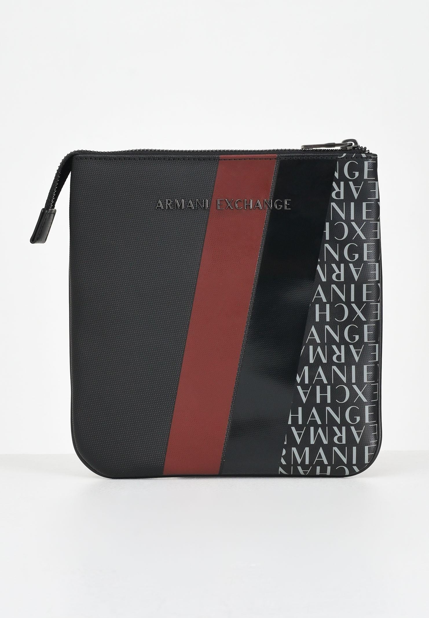 ARMANI EXCHANGE Borsello nero da uomo con motivo color block e logo XM000164AF11935 MC257 ARMANI EXCHANGE 