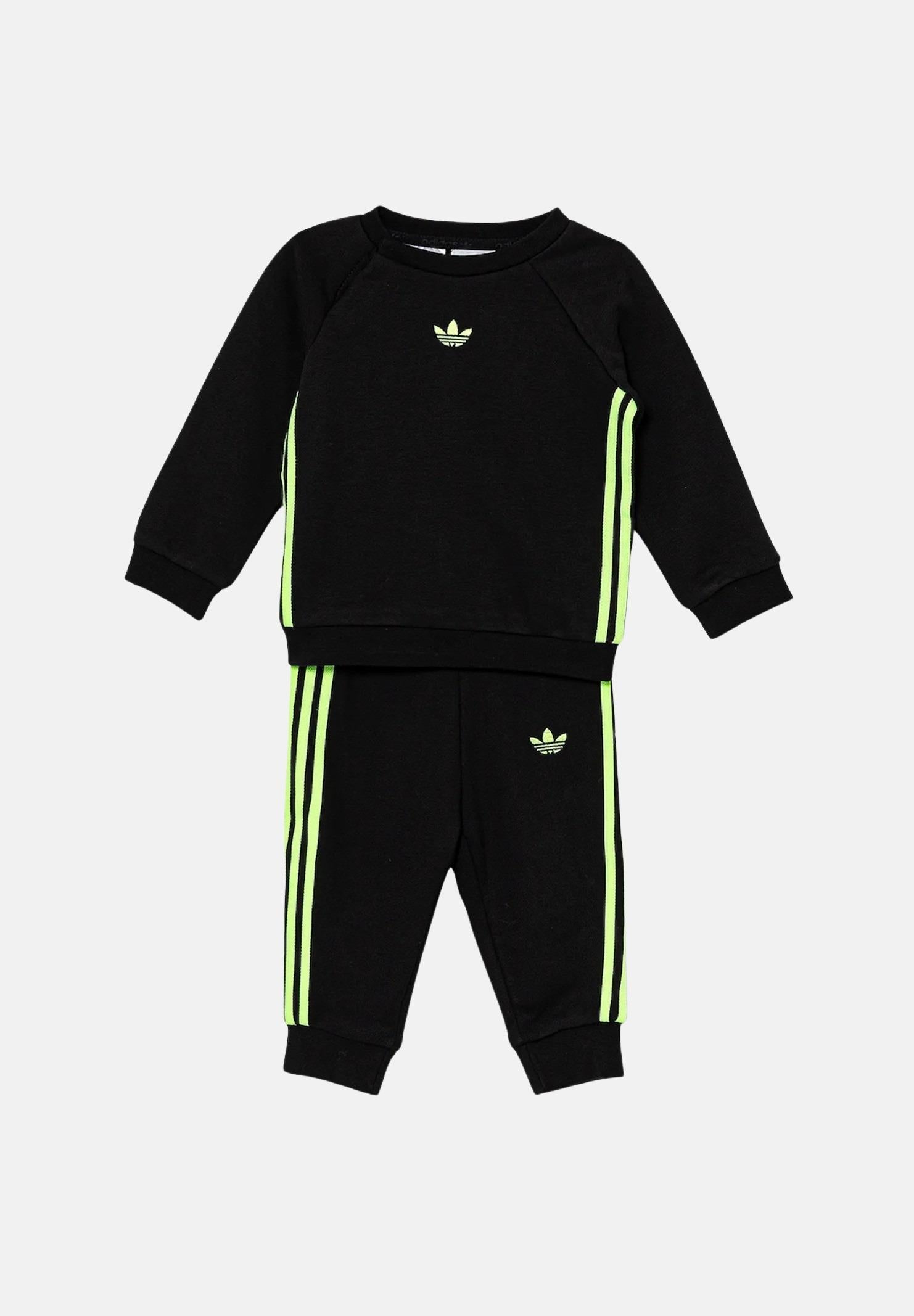 ADIDAS ORIGINALS Tuta Crew nera da neonato JW5310 . ADIDAS ORIGINALS 