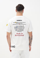 BARROW T-shirt a manica corta bianca per uomo e donna con grafica S5BWUATH060 002 BARROW 