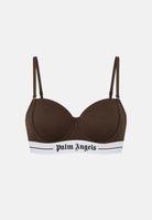 PALM ANGELS Reggiseno con fascia logo colore Chocolate, marrone, da donna. PLA1UWTP05SI CH PALM ANGELS 