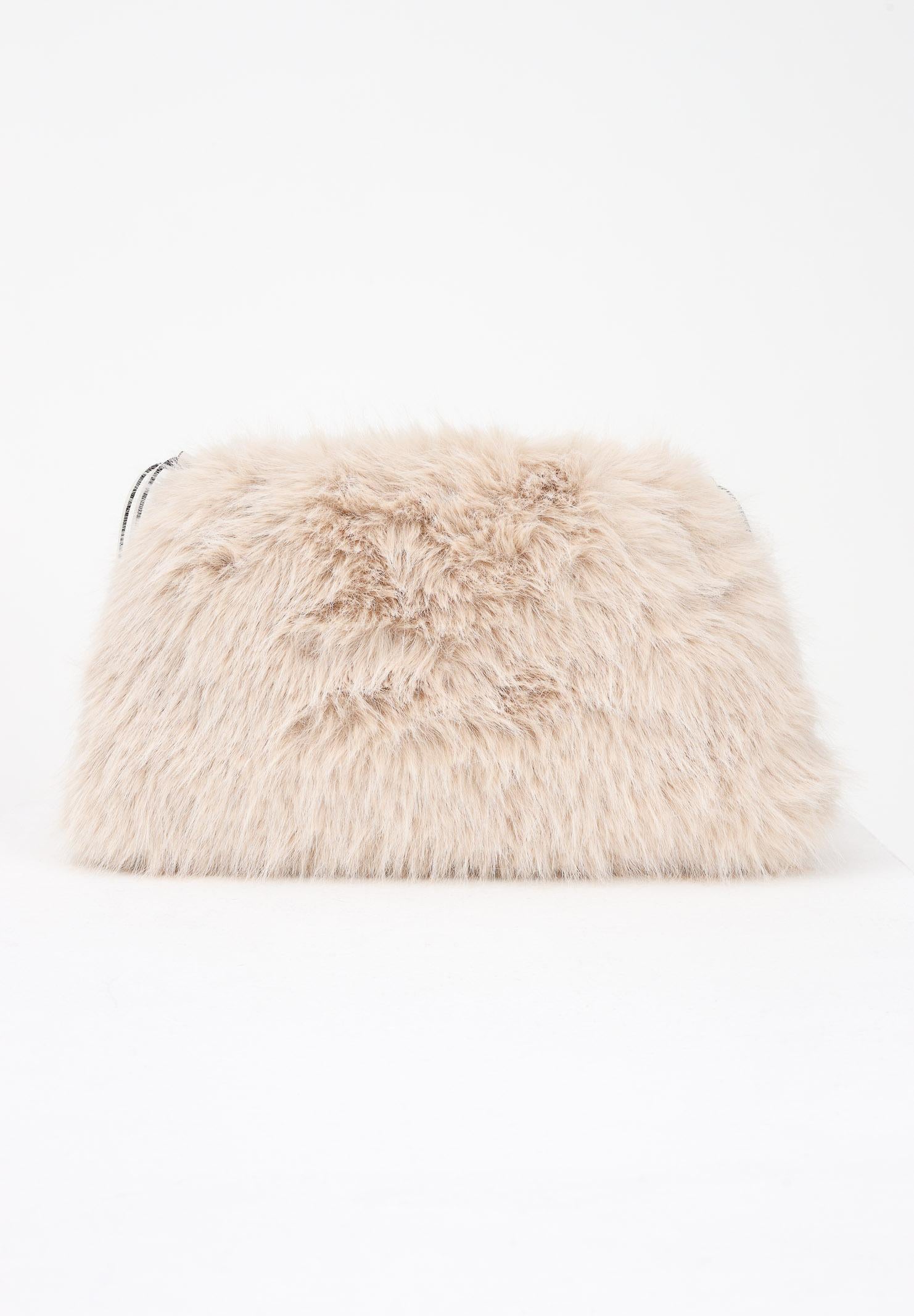 PINKO Maxi Clutch in eco pelliccia beige da donna 105909A2VZ C50Q PINKO 