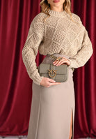 PINKO Borsa a tracolla Love Bag One da donna in morbida pelle mano seta noce 100061A0F1 I68Q PINKO 