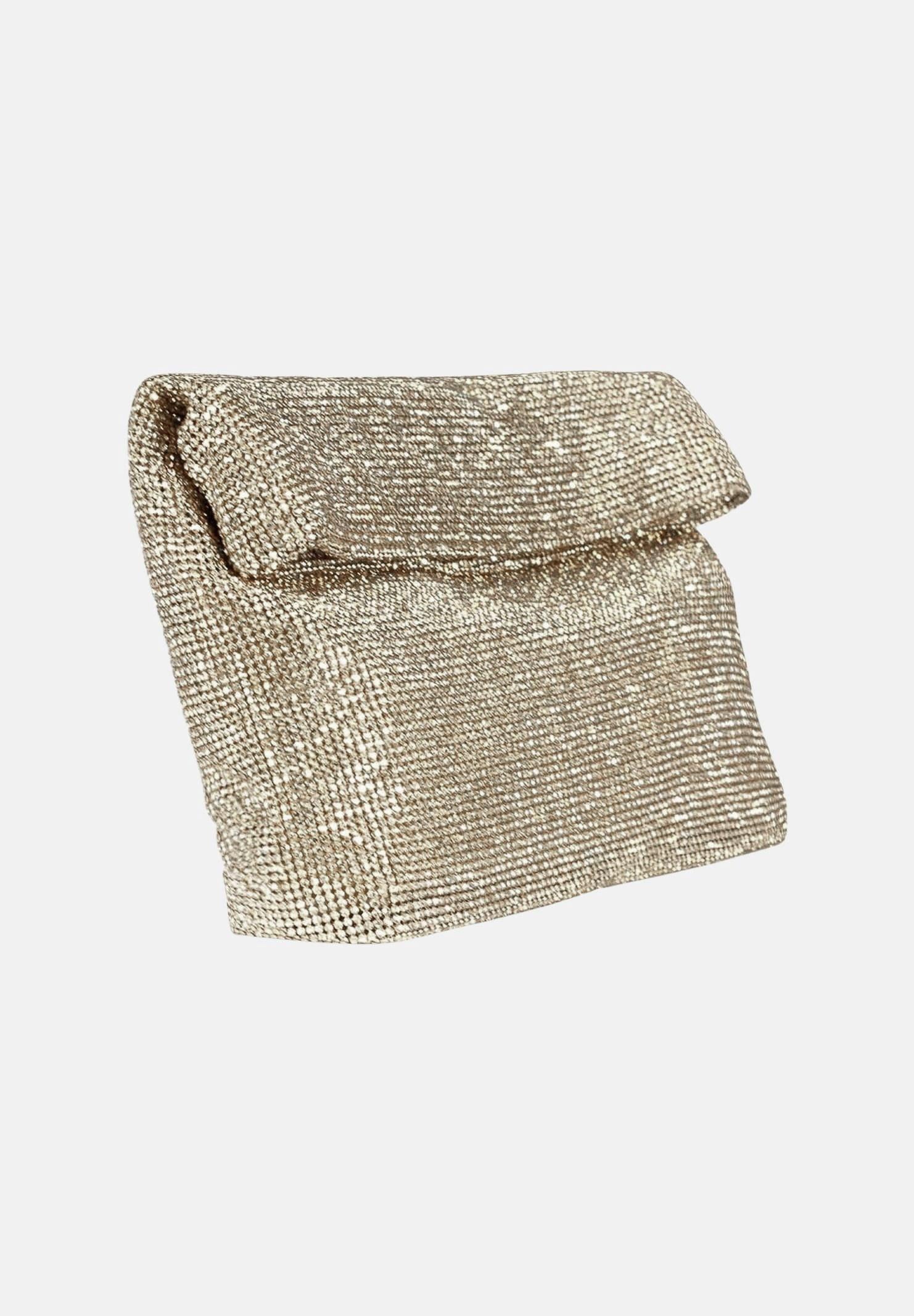 TWENTY FOURHAITCH Pochette oro da donna con micro strass BAG0005362P OR TWENTY FOURHAITCH 