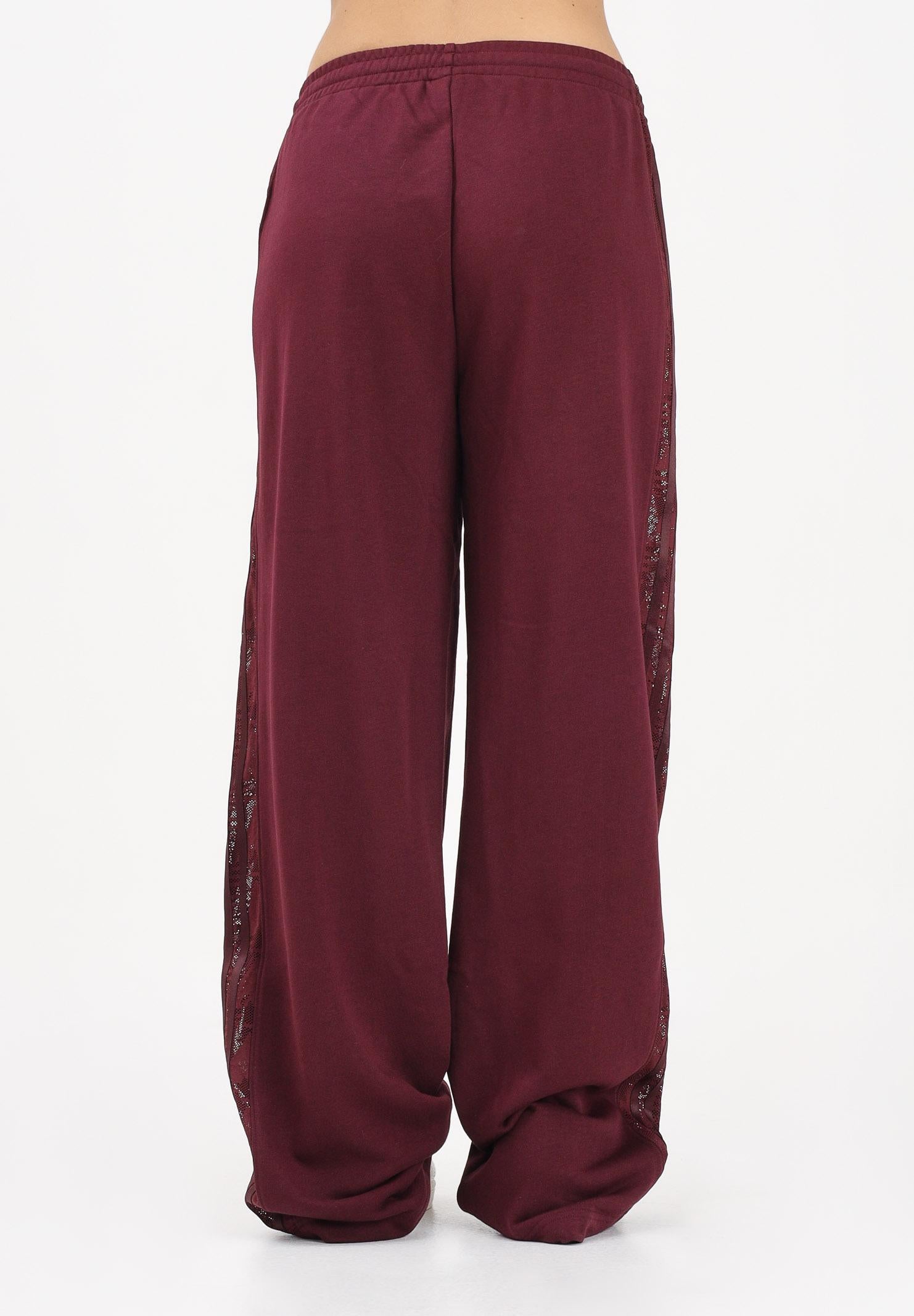 ADIDAS ORIGINALS Pantalone sportivo FIREBIRD IN PIZZO bordeaux da donna KC6445 . ADIDAS ORIGINALS 
