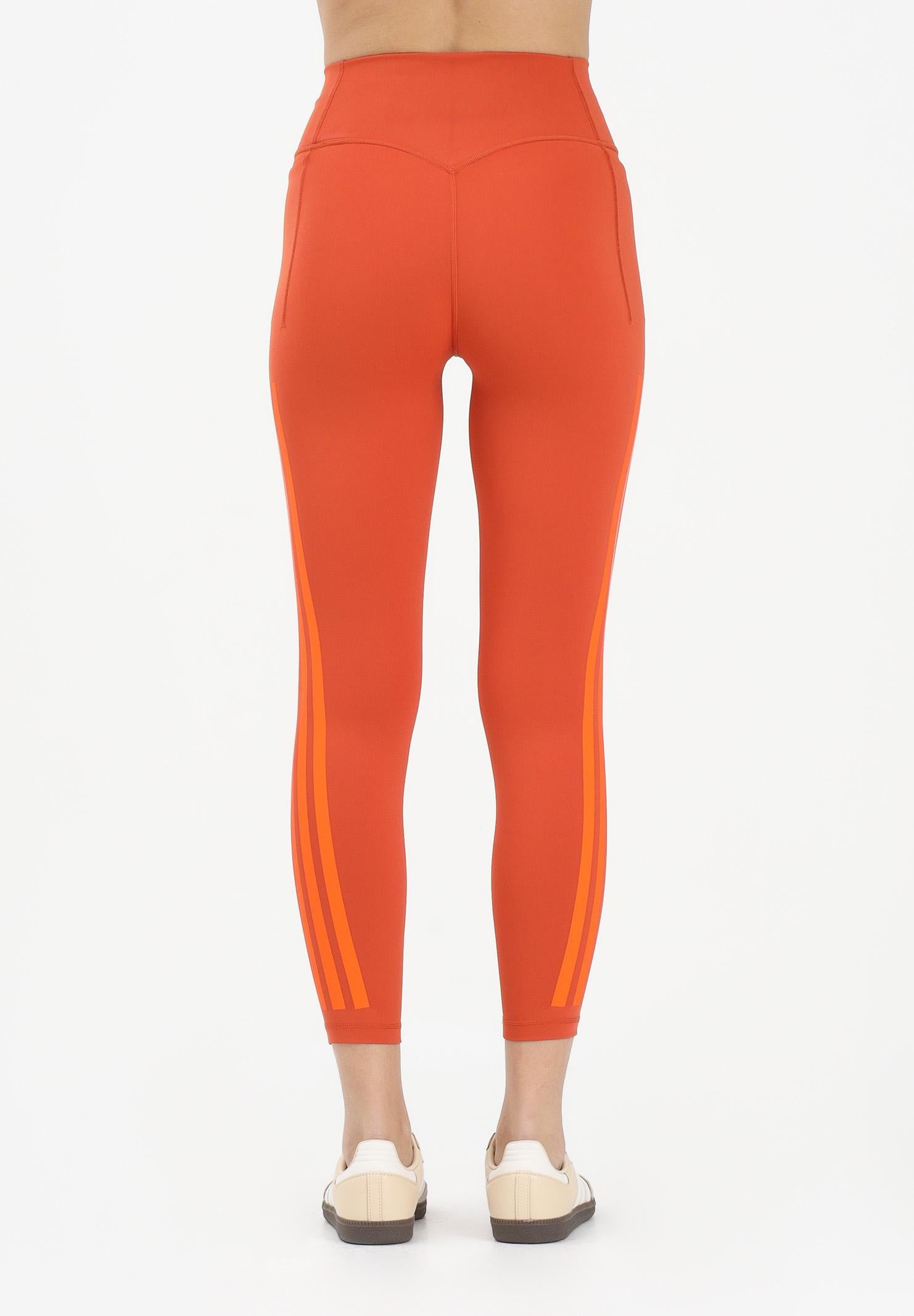 ADIDAS PERFORMANCE Leggings Optime 3-Stripes arancione da donna JZ1058 . ADIDAS PERFORMANCE 