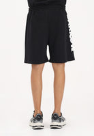BARROW Shorts sportivo nero per uomo e donna con stampa logo S6BWUABE004 11006 BARROW 