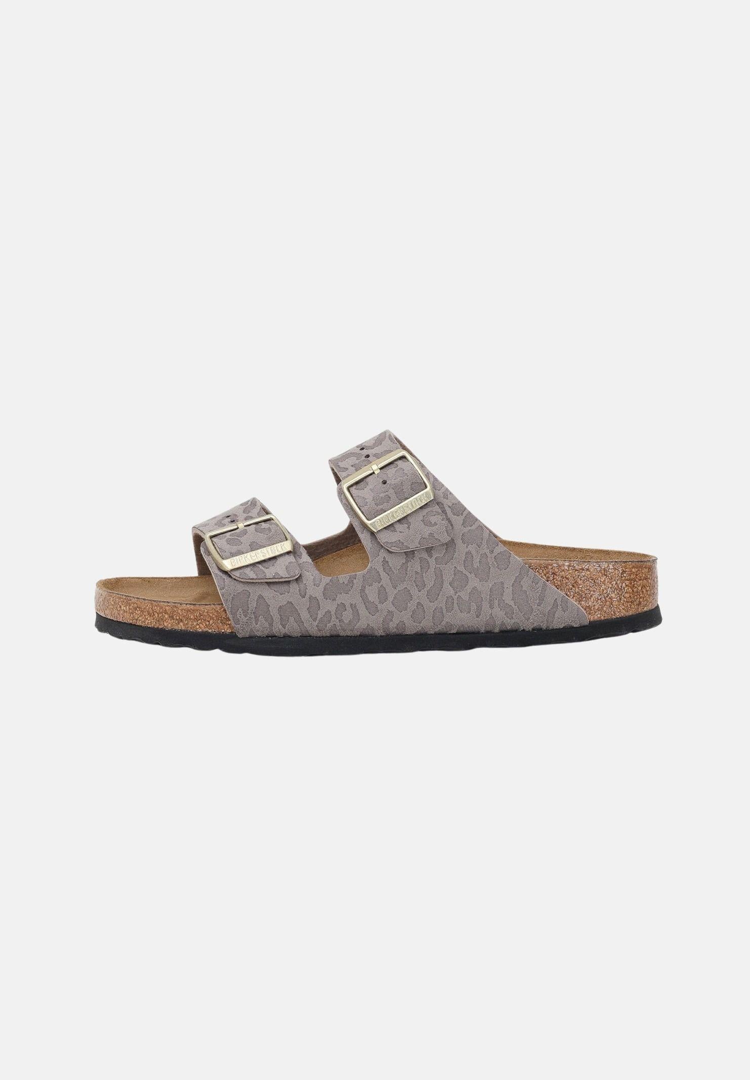BIRKENSTOCK Ciabatte Arizona grigie da donna con stampa leo 1031941 . BIRKENSTOCK 