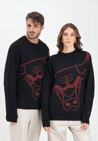 NEW ERA Maglione girocollo Oversized Chicago Bulls NBA Knit nero per uomo e donna 60684339 . NEW ERA 