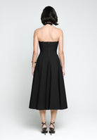 SANTAS Abito midi MEDELEINE nero da donna PV2508 NERO SANTAS 