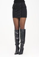 PATRIZIA PEPE Gonna corta nera da donna con bottoni 8G0497A025 K103 PATRIZIA PEPE 