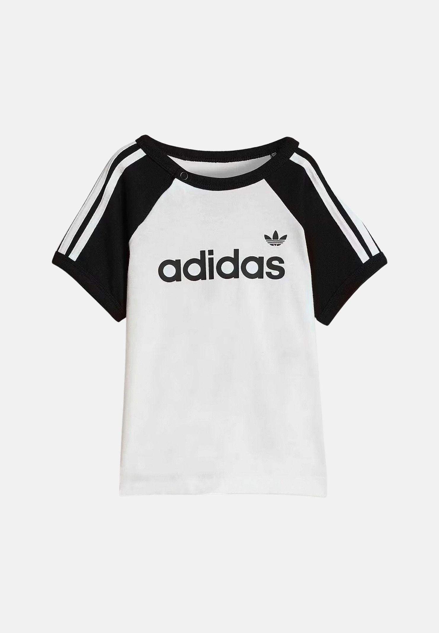 ADIDAS ORIGINALS Completino Sprinter bianco e nero da neonato KD1055 . ADIDAS ORIGINALS 