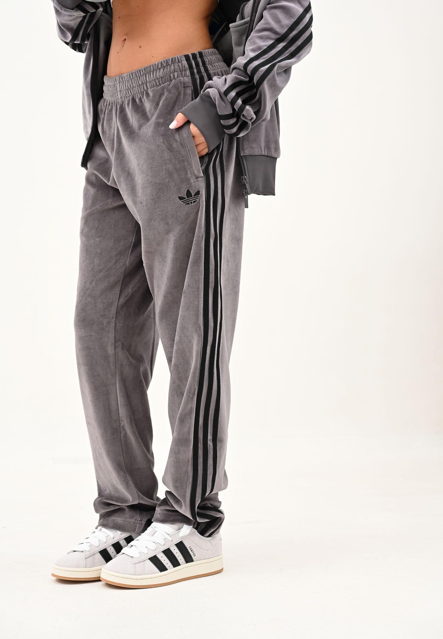 ADIDAS ORIGINALS Pantalone sportivo in velluto SST Adicolor grigio da uomo JX1557  ADIDAS ORIGINALS 