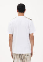 AUSTRALIAN T-shirt a manica corta bianca da uomo arricchita da inserti fantasia sulle spalle SWUTS0078 002 AUSTRALIAN 