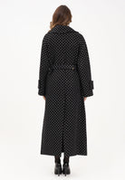 PINKO Cappotto nero da donna con strass e borchie 106154A30W Z99 PINKO 