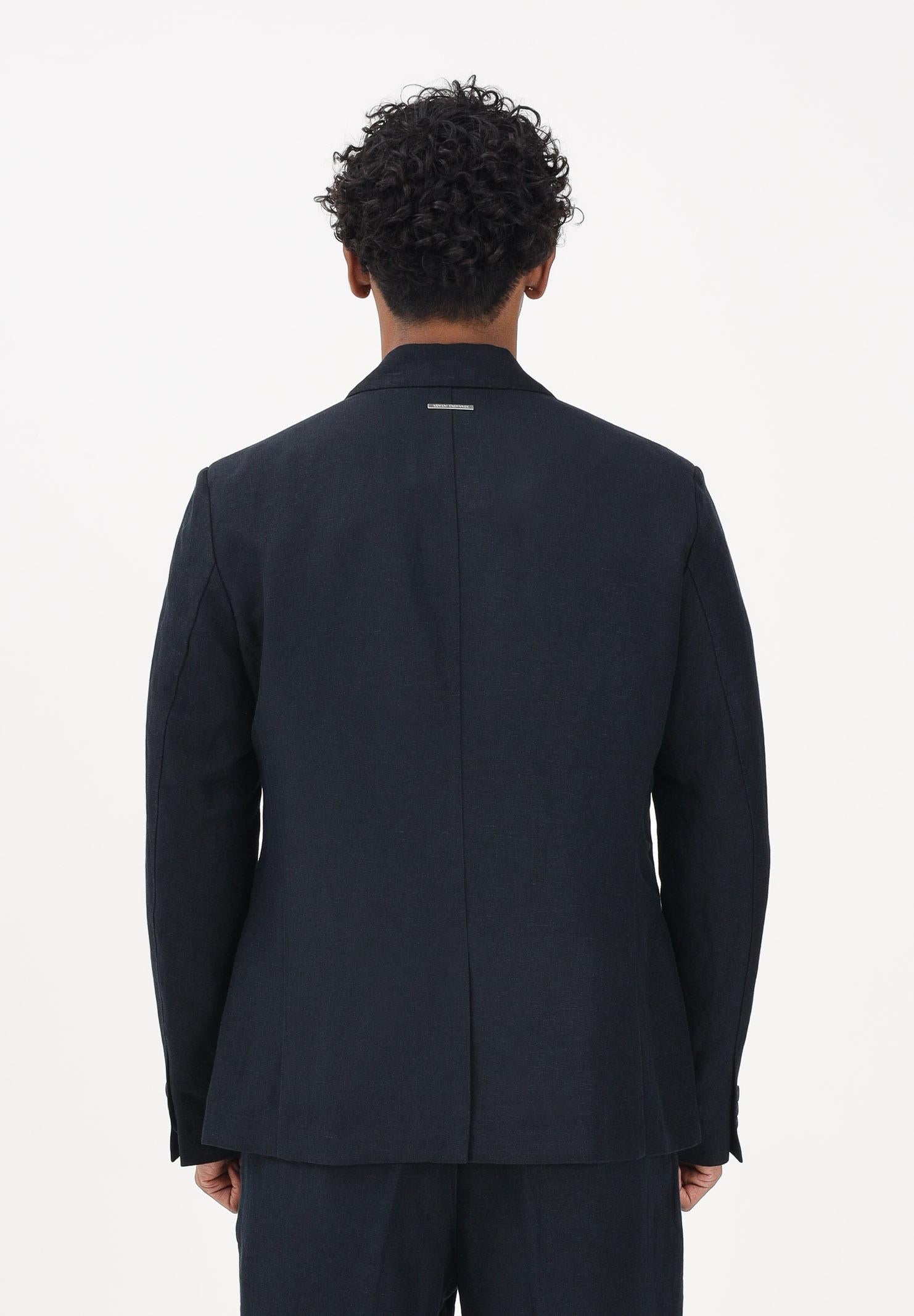ARMANI EXCHANGE Giacca in lino blu da uomo 8NZG15ZNFNZ 1583 ARMANI EXCHANGE 