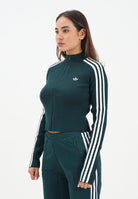 ADIDAS ORIGINALS Cardigan adicolor 3-Stripes Slim Knit verde da donna JY2599  ADIDAS ORIGINALS 