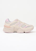 NEW BALANCE Sneakers 9060 Lace panna e rosa da bambina PC9060JP . NEW BALANCE 