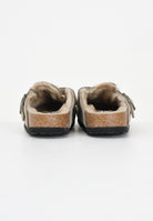BIRKENSTOCK Ciabatte Boston con pelliccia beige per uomo e donna 1028299 . BIRKENSTOCK 