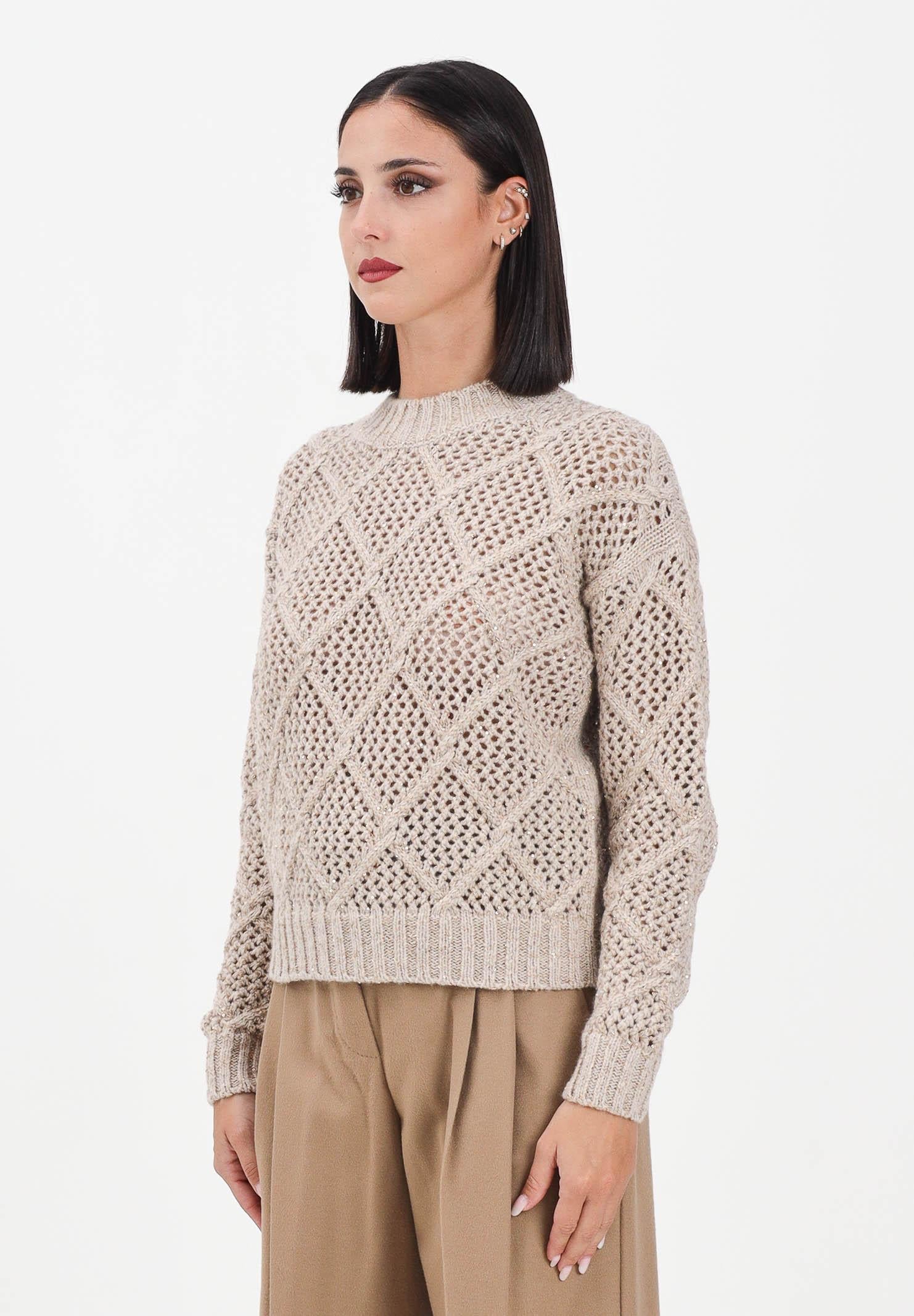 MAX MARA Maglioncino girocollo ELLADE beige da donna 2526366052600 001 MAX MARA 