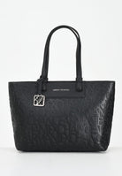 ARMANI EXCHANGE Shopper a spalla nera da donna con logo all-over XW001481AF15774 UC001 ARMANI EXCHANGE 