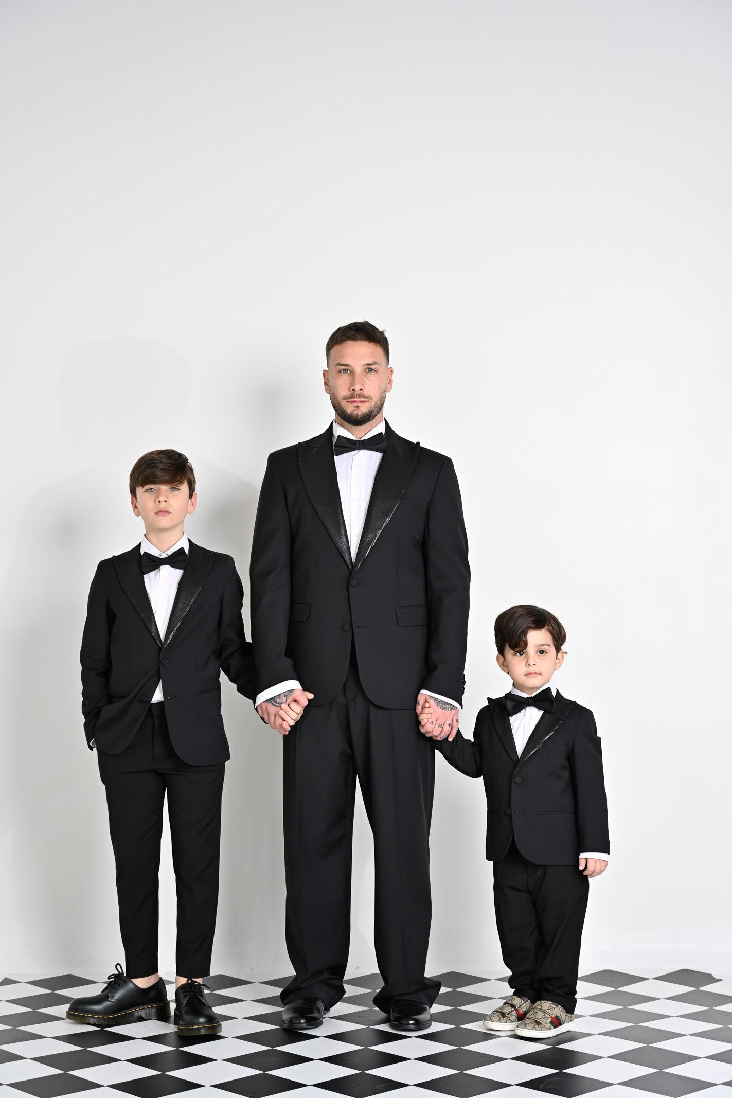 I'M BRIAN Pantalone nero da bambino PA3265J 009 I'M BRIAN 
