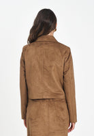 ONLY Giacca in tessuto effetto scamosciato color cammello da donna 15353152 Cognac ONLY 