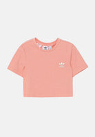 ADIDAS ORIGINALS T-shirt a manica corta Ribbed Crop rosa da bambina JC8441 . ADIDAS ORIGINALS 