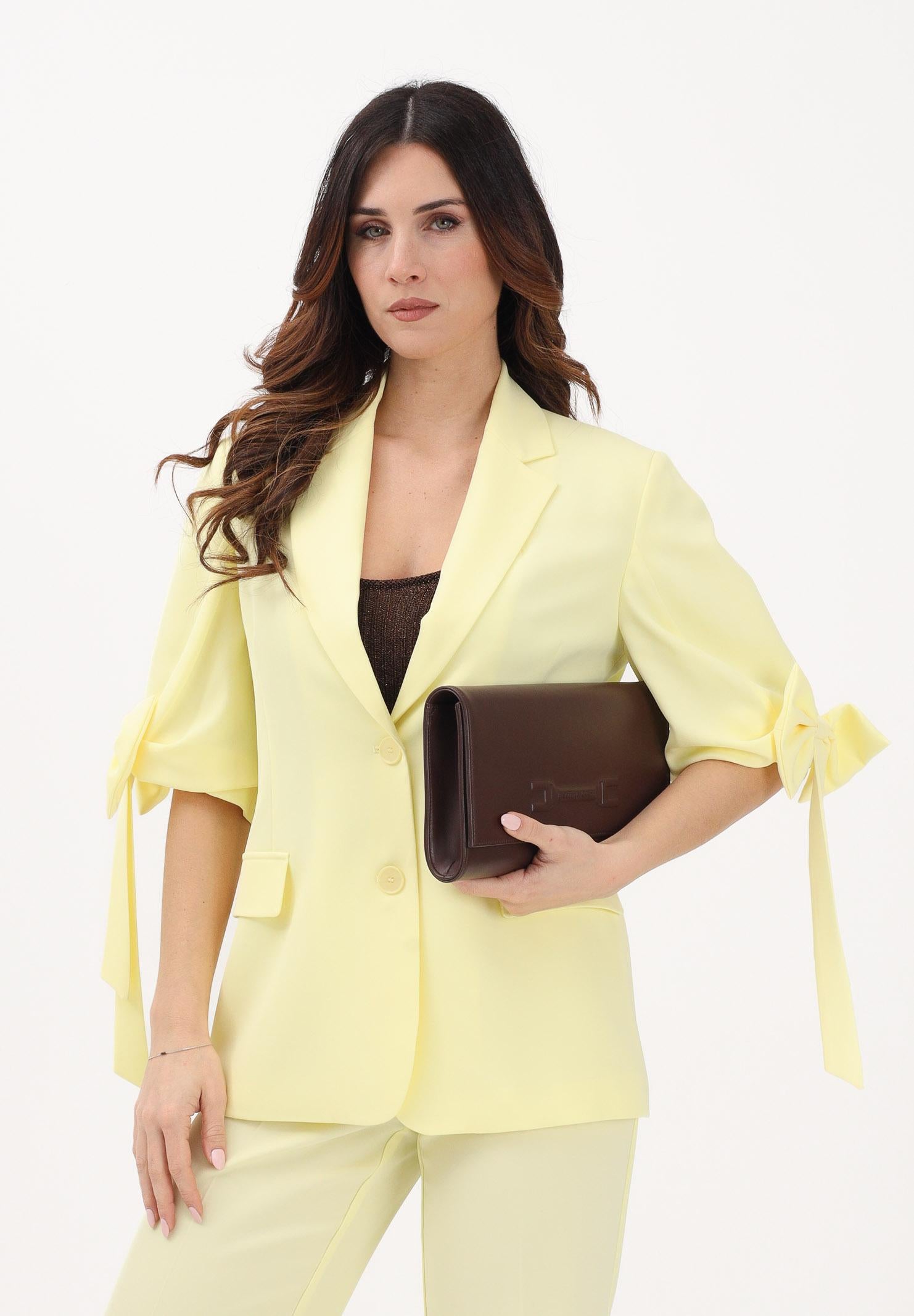 VICOLO Giacca monopetto gialla da donna con fiocchi TAB0244 ABU20 VICOLO 