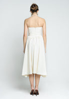 SANTAS Abito midi MARSHMALLOW panna da donna PV2509 BIANCO SANTAS 