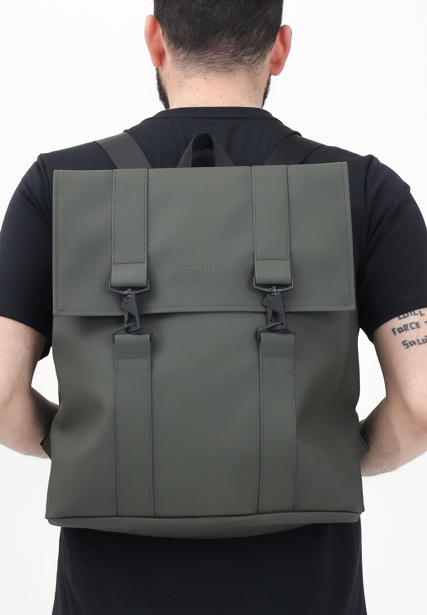 RAINS Zaino MSN verde per uomo e donna RA13300 GREE RAINS 