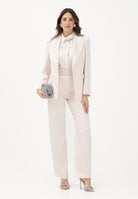 SIMONA CORSELLINI Pantalone elegante avorio da donna con fascione in strass P26CEPA10201 V0359 SIMONA CORSELLINI 
