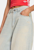 ADIDAS ORIGINALS  jeans Vintage Wide Leg Jeans Light Denimf azzurro chiaro e bianco da donna KW4517 . ADIDAS ORIGINALS 