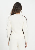 ELISABETTA FRANCHI Maglia a manica lunga panna da donna con bande lucide MK03S56E2 EG2 ELISABETTA FRANCHI 
