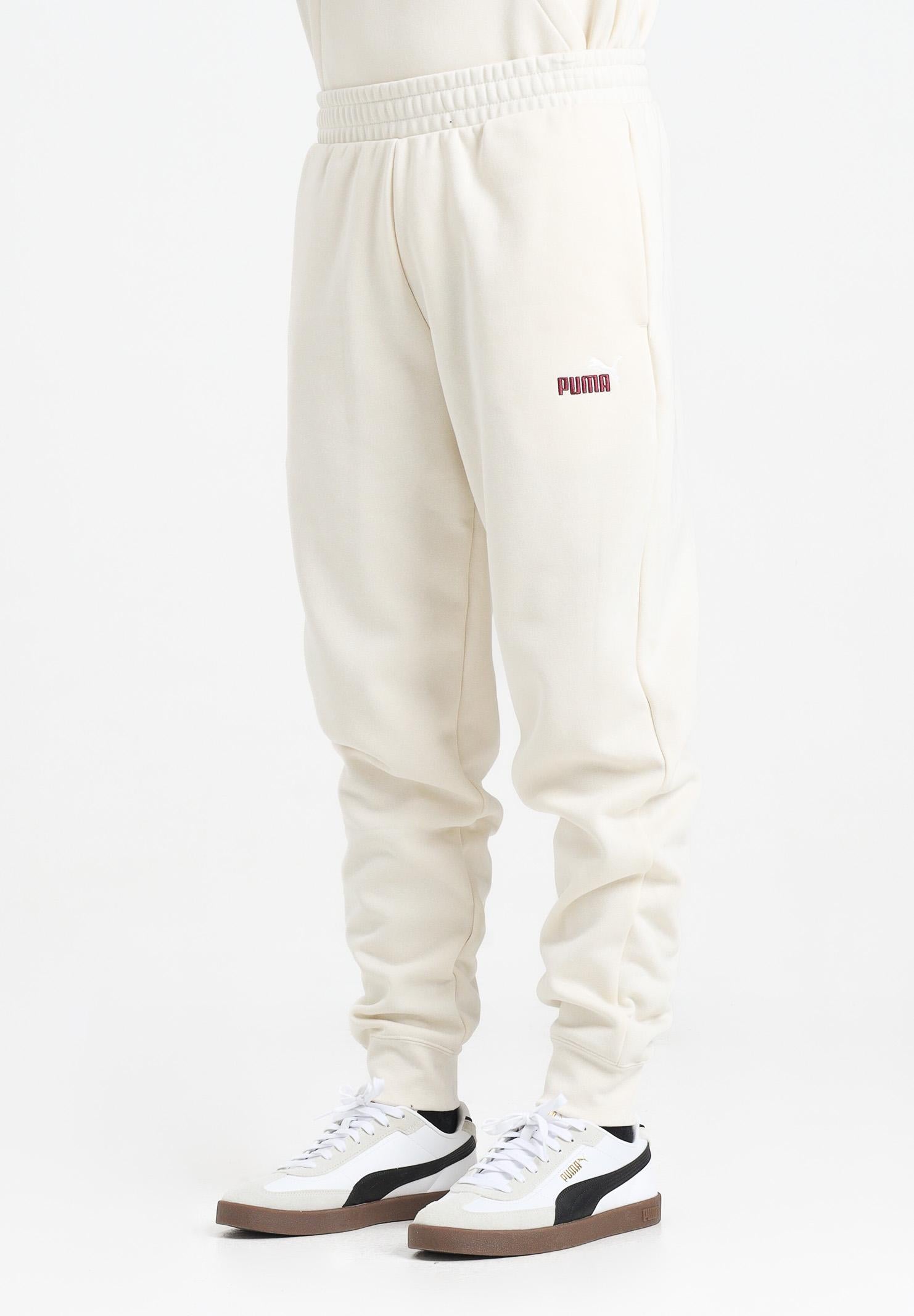 PUMA Pantalone sportivo Essentials con logo N. 1 bicolore panna da uomo 684713 99 PUMA 