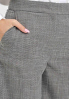 SIMONA CORSELLINI Pantalone elegante grigio da donna con motivo gessato incrociato A25CPPA015S1-C00298 V0000 SIMONA CORSELLINI 